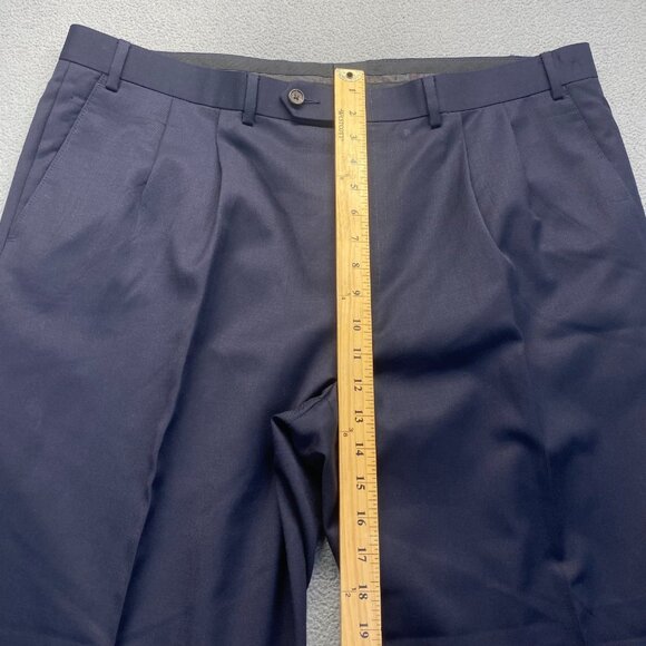 Lauren Ralph Lauren, Dress Pants Mens Size 40X32,Pleated,100% Wool,Blue - Picture 5 of 8